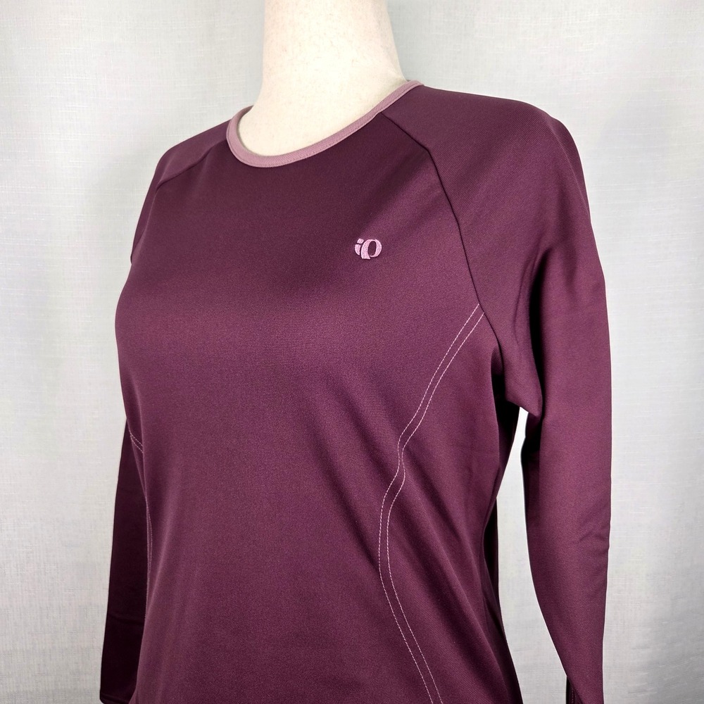 PEARL IZUMi Facet Cycling Top Women's L‎ Purple Crew Neck Biking Hiking Outdoors